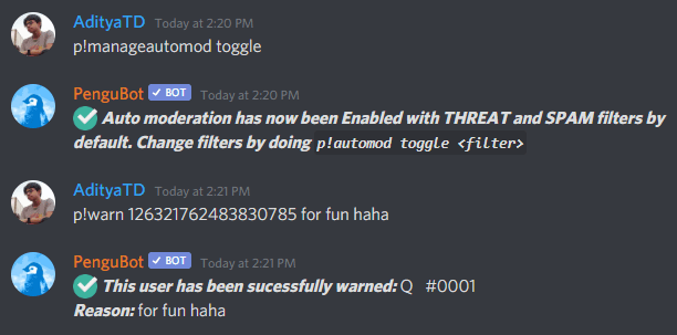 pengubot moderation system preview screenshot
